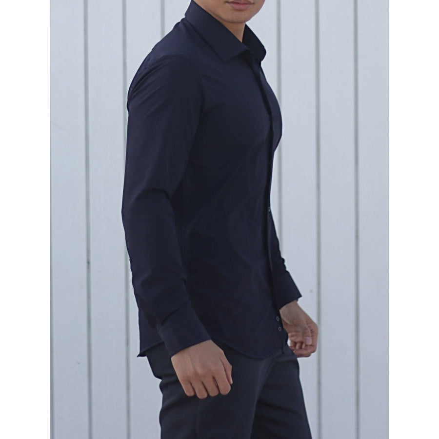 Navy Super Stretch Shirt - The Stretch Suit