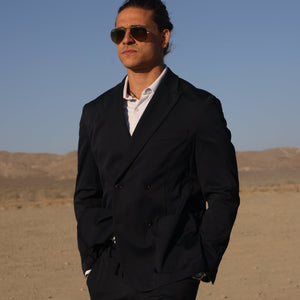 Navy Double Breasted Ultra Stretch Suit (Pre-Order)