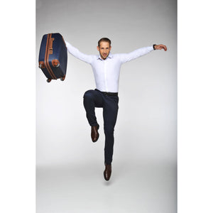 Navy Travel Light Chino Pants - The Stretch Suit