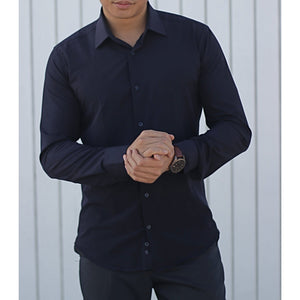Navy Super Stretch Shirt - The Stretch Suit