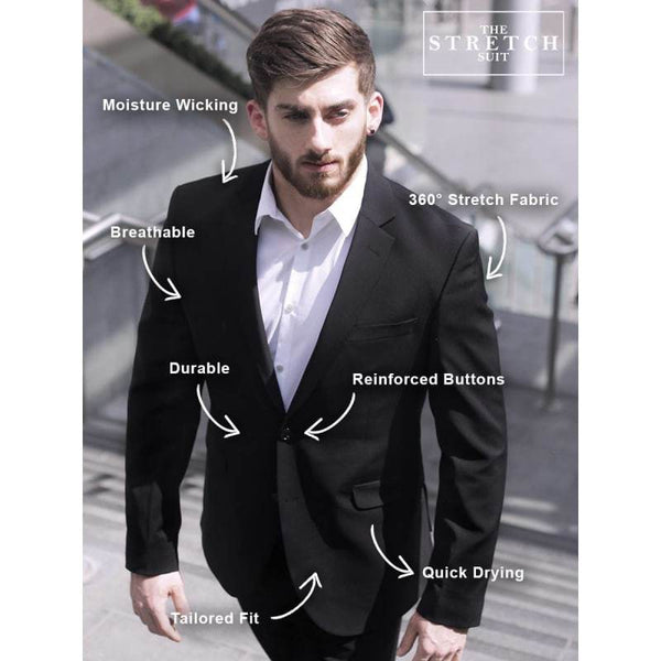 Black Stretch Suit | Comfortable Suits For Men | New Years Sale - The ...